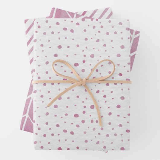 Wrapping Paper Sheets - Pink Patterns (In situ)