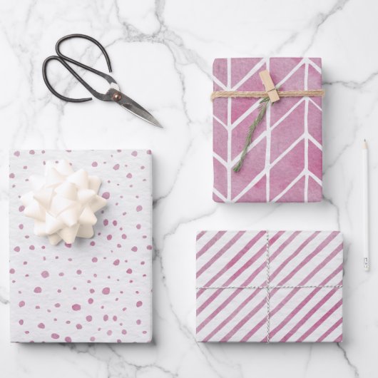 Wrapping Paper Sheets - Pink Patterns (Voorkant)