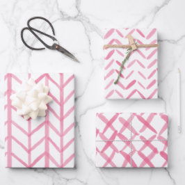 Wrapping Paper Sheets - Pink Patterns