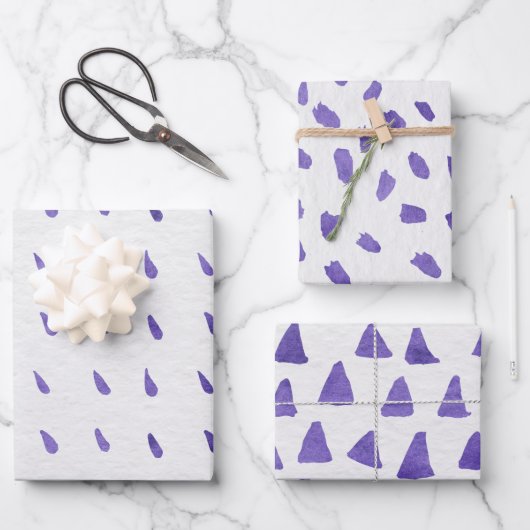 Wrapping Paper Sheets - Purple Patterns (Voorkant)