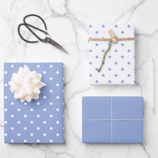 Wrapping Paper Sheets - Sky Blue Patterns (Voorkant)