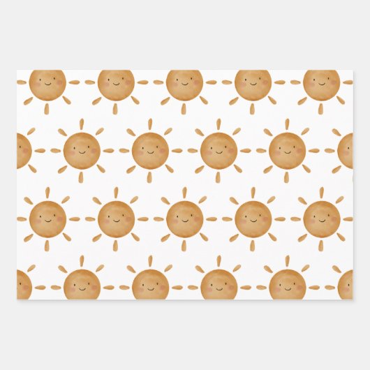 Wrapping Paper Sheets - Sun, Moon And Falling Star (Voorkant)