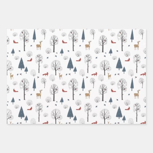 Wrapping Paper Sheets - Winter Patterns (Voorkant)