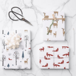 Wrapping Paper Sheets - Winter Patterns
