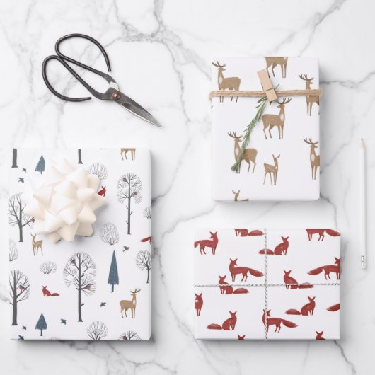 Wrapping Paper Sheets - Winter Patterns (Voorkant)