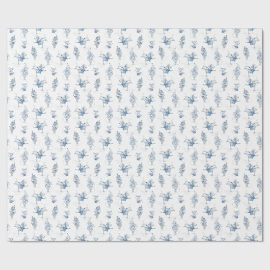Wrapping Paper - Snow Mice Pattern Cadeaupapier (Vlak)