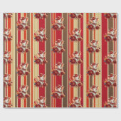 Wrapping Paper Stripe Elephant Terracotta  Cadeaupapier (Vlak)