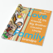 Wrapping Paper Thanksgiving Family Love Cadeaupapier (Uitgerold)