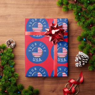 Wrapping Paper - USA gepersonaliseerd - Plaats toe Cadeaupapier
