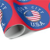 Wrapping Paper - USA gepersonaliseerd - Plaats toe Cadeaupapier (Rol Hoek)