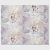 Wrapping Paper-Victorian Winter Christmas Wrapping Cadeaupapier (Vlak)