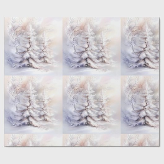 Wrapping Paper-Victorian Winter Christmas Wrapping Cadeaupapier (Vlak)