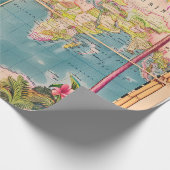 Wrapping Paper-Vintage Atlas Wrapping Paper Cadeaupapier (Hoek)