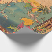 Wrapping Paper-Vintage Atlas Wrapping Paper Cadeaupapier (Hoek)