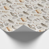 Wrapping Paper - Vintage Book Lovers Design Cadeaupapier (Hoek)