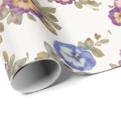 Wrapping Paper | Vintage Pansy Floral Garden Cadeaupapier (Rol Hoek)
