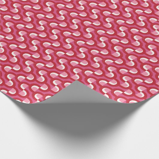 Wrapping Paper Wavy Block Print MCM Geometric Cadeaupapier (Hoek)