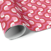 Wrapping Paper Wavy Block Print MCM Geometric Cadeaupapier (Rol Hoek)