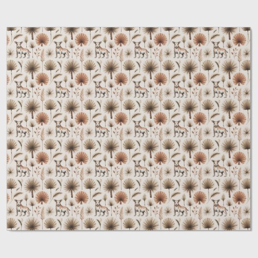 Wrapping paper with a delicate botanical pattern cadeaupapier (Vlak)