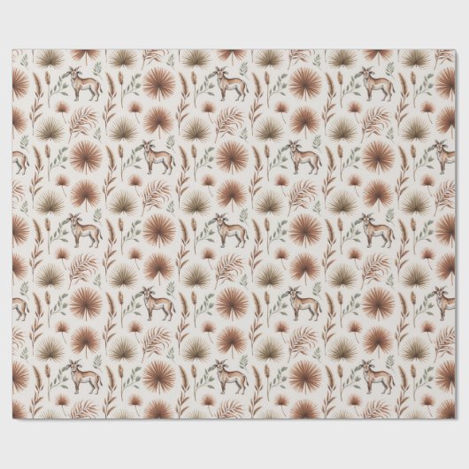 Wrapping paper with a pattern of brown and white cadeaupapier (Vlak)