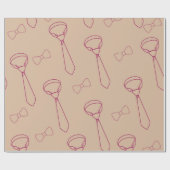 Wrapping paper with a tie and bow cadeaupapier (Vlak)