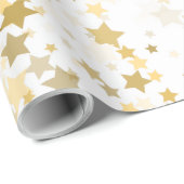 Wrapping Paper with golden stars Cadeaupapier (Rol Hoek)