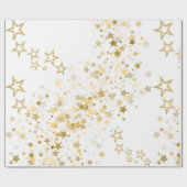 Wrapping Paper with golden stars Cadeaupapier (Vlak)