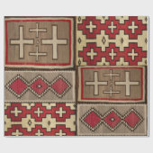 wrapping paper with navajo rug motif cadeaupapier (Vlak)