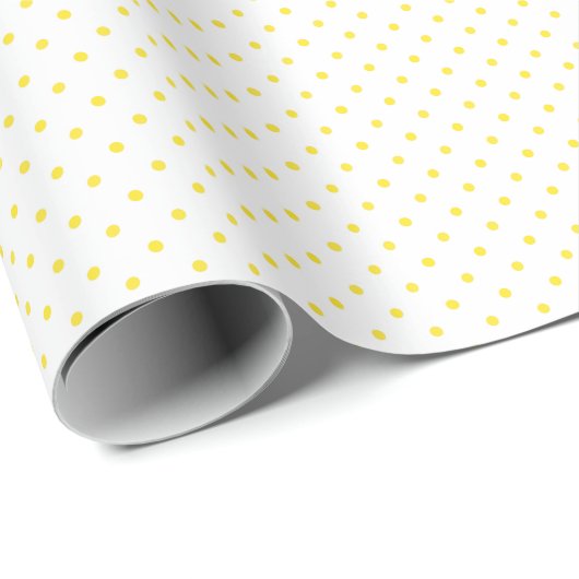 Wrapping Paper - Yellow Dots Pattern Cadeaupapier (Rol Hoek)