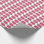 Wrapping papier-roze rozen cadeaupapier (Hoek)