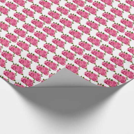 Wrapping papier-roze rozen cadeaupapier (Hoek)