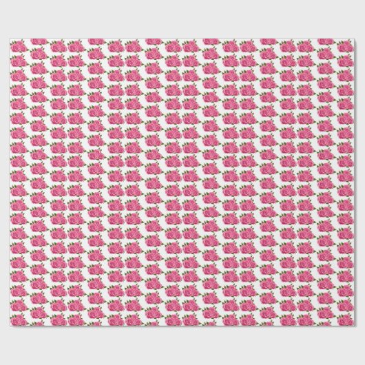 Wrapping papier-roze rozen cadeaupapier (Vlak)