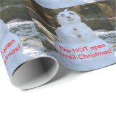 Wrapping papier sneeuwman niet openen tot Kerstmis (Rol Hoek)