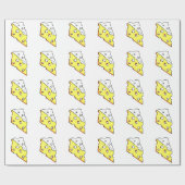 WRAPPING PAPIER SWISS CHEESE WEDGE (Vlak)