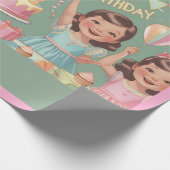 Wrapping papier- verjaardagsfeestje wikkelen cadeaupapier (Hoek)