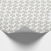 Wrapping papier-witte rozen cadeaupapier (Hoek)