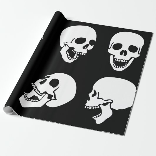 Wrapping Papieren LAUGHULL BLACK EN WHITE Cadeaupapier (Uitgerold)