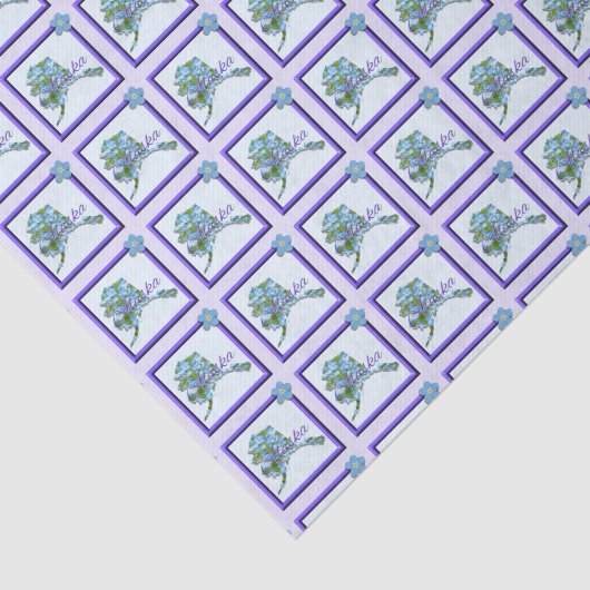 Wrapping Tissue - ALASKA - Ingelijste Icon Tissuepapier (Detail)