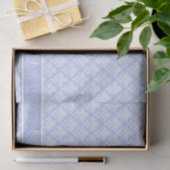 Wrapping Tissue - Wedgewood Blue Damask Tissuepapier (Geschenk)