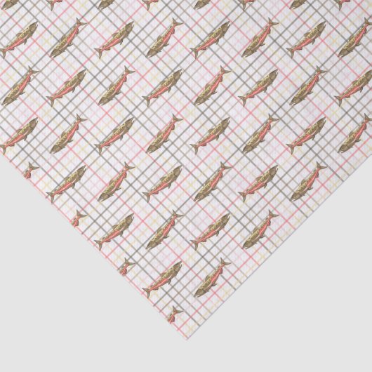 Wrapping weefsel - Chinook Salmons op beton Tissuepapier (Detail)