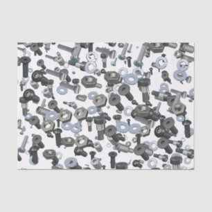 Wrapping Weefsel - Noten en bouten Tissuepapier