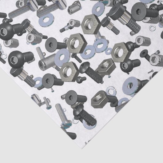 Wrapping Weefsel - Noten en bouten Tissuepapier (Detail)