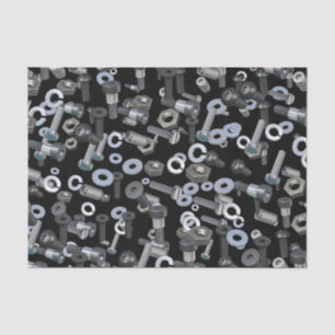 Wrapping Weefsel - Noten en bouten Tissuepapier