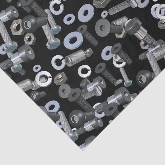 Wrapping Weefsel - Noten en bouten Tissuepapier (Detail)