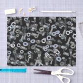 Wrapping Weefsel - Noten en bouten Tissuepapier (Craft)