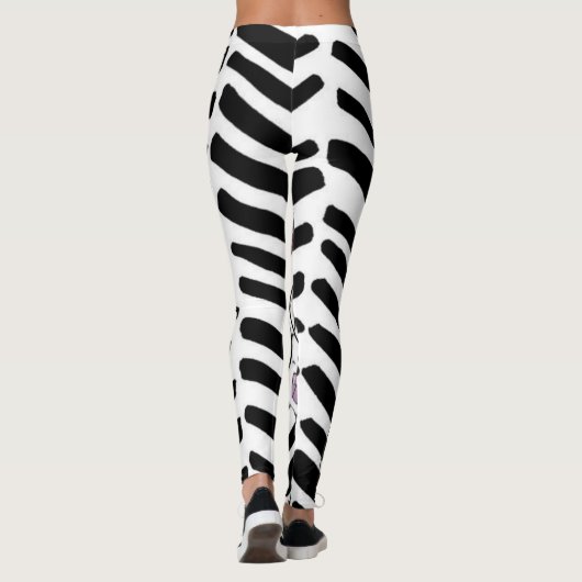 Wrapping zwart-wit leggings (Achterkant)