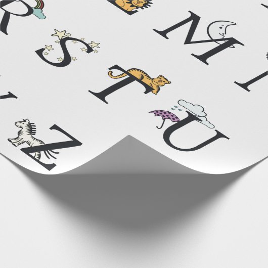 WRAPPINGSPAPIER: ALPHABET CHART CADEAUPAPIER (Hoek)