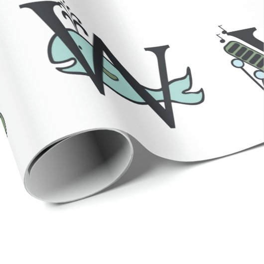 WRAPPINGSPAPIER: ALPHABET CHART CADEAUPAPIER (Rol Hoek)