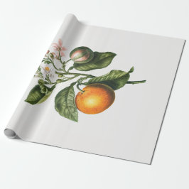 WRAPPINGSPAPIER: BITTER ORANJE BLOSSOM CADEAUPAPIER
