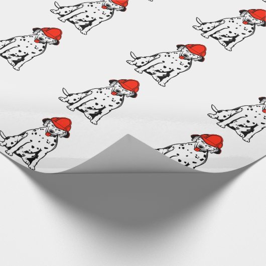 WRAPPINGSPAPIER DALMATIAN FIREDOG CADEAUPAPIER (Hoek)